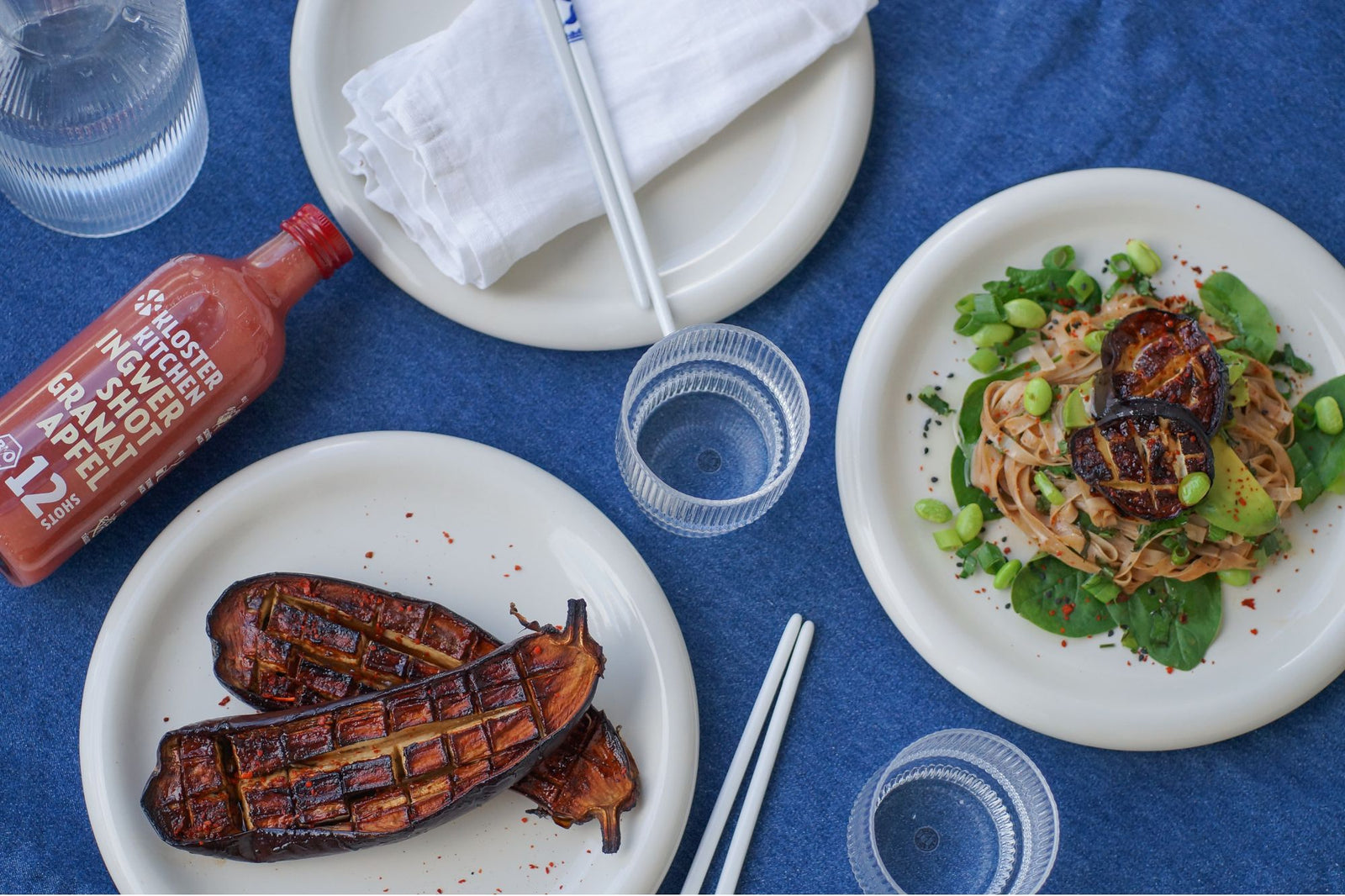 RICE NOODLES WITH MISO EGGPLANT